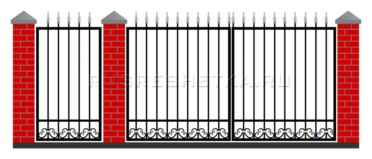 Забор и ворота 50